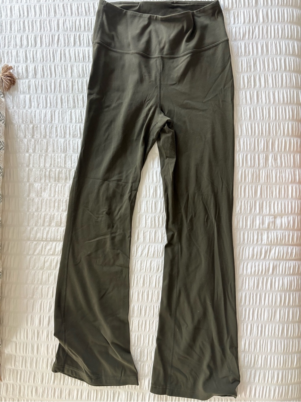 lululemon athletica Olive Green Flare Leggings